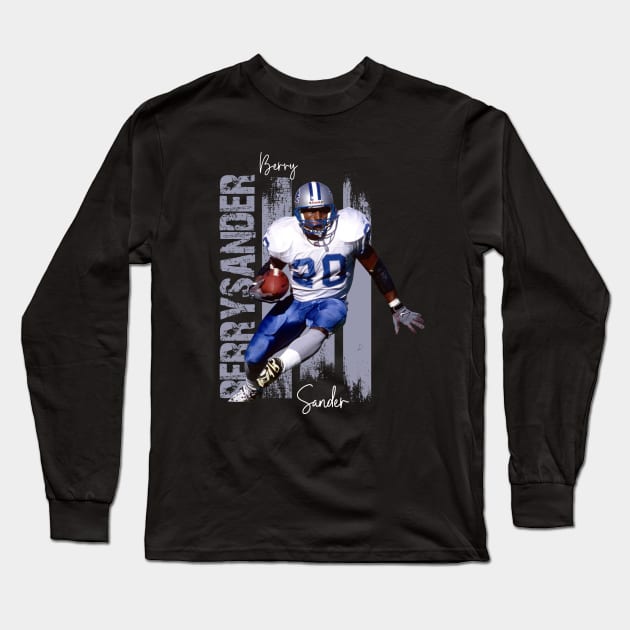 Barry-Sanders-retro-football Long Sleeve T-Shirt by kalush club